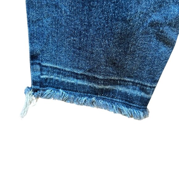 Judy Blue Slim Fit Cropped Jeans Frayed Raw Hem‎ Denim Casual Stretch Size 3/26 - Picture 4 of 7